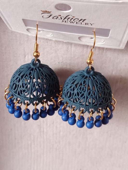 Bold Red And Green Jhumkay – Traditional Beauty with a Modern Twist