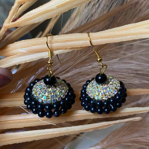 Elegant Crystal Beaded Jhumkay – Sparkling Charm for Every Occasion