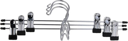 Metal Clothes Hangers with Silver Clip - Pack of 3