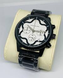 Montblanc Watch For Men* Unique Stylish Dial Silvergold & Black Color Material: Stainless Steel Movement Quartz’s