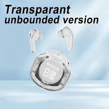 Air 39 Wireless Earbuds, Transparent Display, ENC Noise Cancellation Bluetooth 5.3 Gaming Earbuds