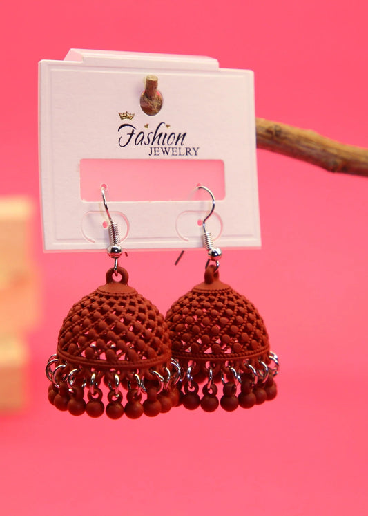 Bold Red And Green Jhumkay – Traditional Beauty with a Modern Twist