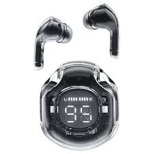 Air 39 Wireless Earbuds, Transparent Display, ENC Noise Cancellation Bluetooth 5.3 Gaming Earbuds